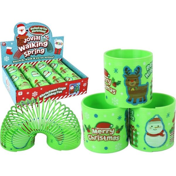 LeanToys Kultowa Sprężyna Zielona Motyw Świąteczny Relaksacyjna 6CM 13675496 5905884452158