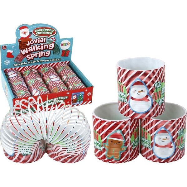 LeanToys Kultowa Sprężyna Biało Czerwona Motyw Świąteczny Relaksacyjna 6CM 13675502 5905884452165