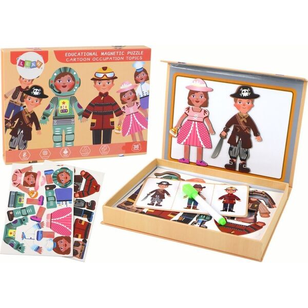 LeanToys Zestaw Puzzli Magnetycznych Motyw Postaci Kreskówkowych 13675505 5905884452448