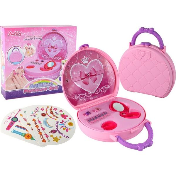 LeanToys Zestaw Piękności Walizka Z Akcesoriami Pierścionki Tatuaże 13675575 5905884454978