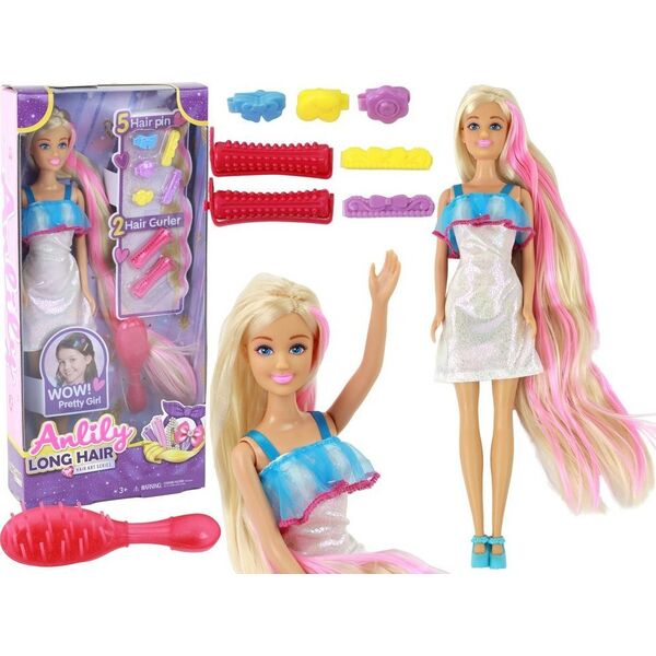 LeanToys Lalki Anlily Długie Blond Włosy Stylizacja Fryzur 13675583 5905884455067