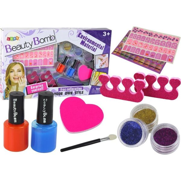 LeanToys Zestaw Do Malowania Paznokci Naklejki  Beauty Bomb XXL 13675634 5905884459171