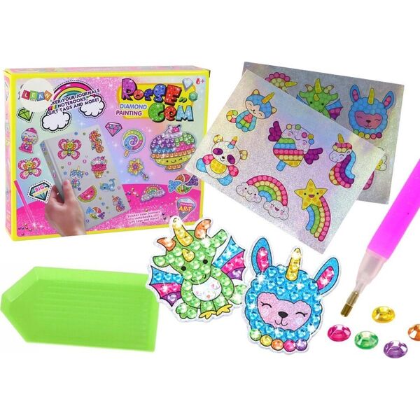 LeanToys Zestaw Diamencików Do Wyklejania DIY Różne Wzory Kolorowe Naklejki 13675636 5905884459188