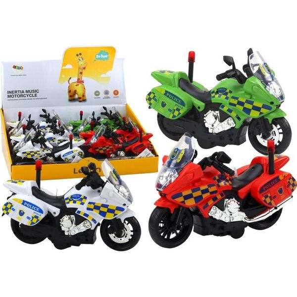 LeanToys Motocykl Policyjny Motor Wóz Policyjny Światło Dźwięk Motorek Mix 13675856 5905991004820