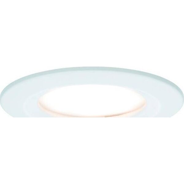 Paulmann Oprawa do wbudowania NOVA COIN LED DIM stała 6W 470lm 78mm 2700K IP44 230V biały mat 13684525 4000870934951