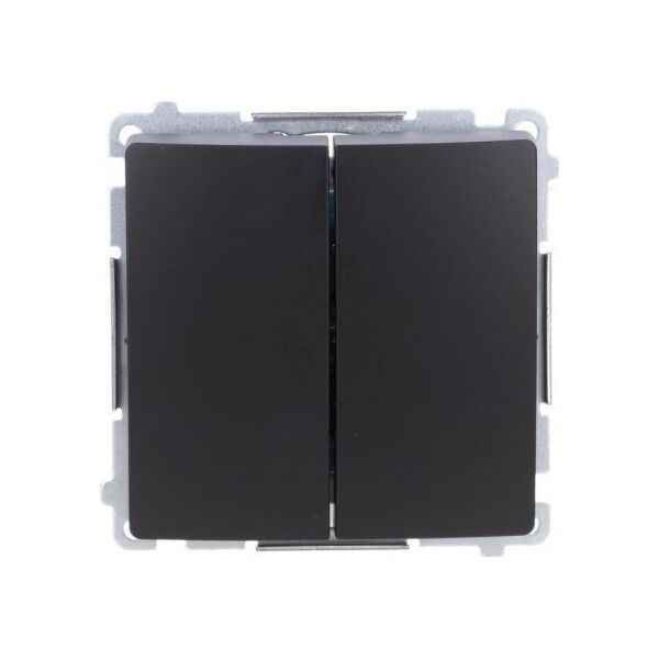 Kontakt-Simon Łącznik świecznikowy Kontakt-Simon Simon Basic BMW5.01/49 moduł 10AX, 250V~, szybkozłącza czarny mat 13685086 5902787884475