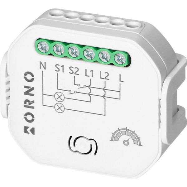 Orno Przekaźnik dopuszkowy 2-kanałowy ze ściemniaczem Tuya Smart Wi-Fi+BLE 13773837 5908254845086