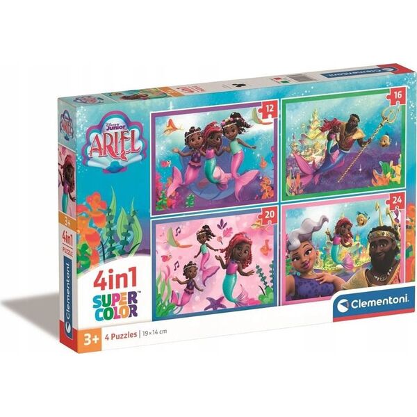 Clementoni CLE puzzle 4w1 Disney Arielka 21533 13819145 8005125215331