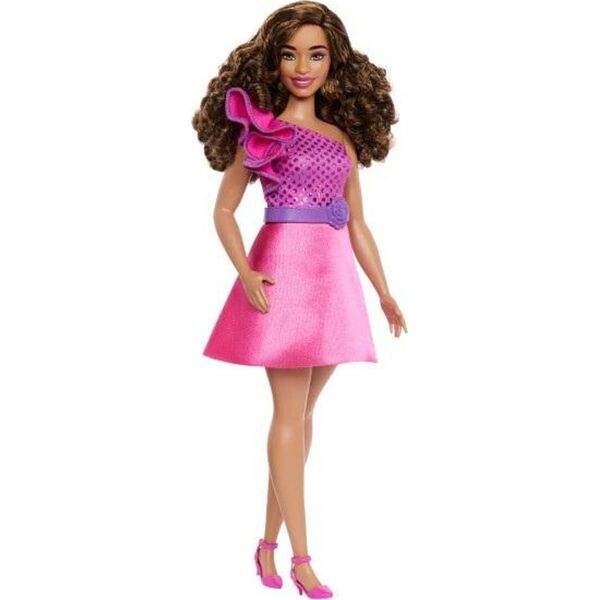 Mattel Barbie Fashionistas. Lalka Sukienka wieczorowy róż 13824832 194735176793