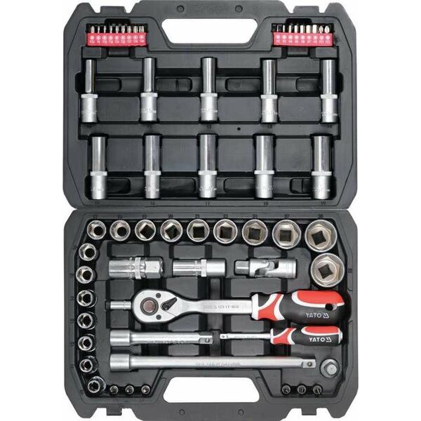 Zestaw narzędzi Yato YATO ZESTAW KLUCZY   60el  1/2" / 1/4" 13849539 5906083086809