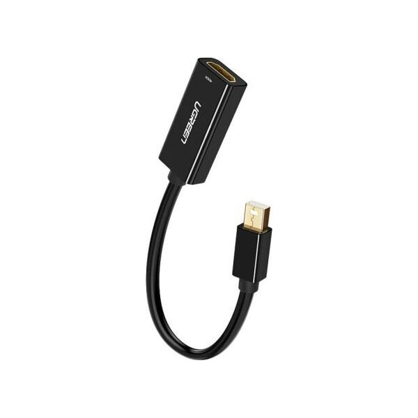 Adapter AV Ugreen Adapter / kabel Mini DisplayPort do HDMI Ugreen MD112, 1080p, 20cm (czarny) 13910367 6957303814619