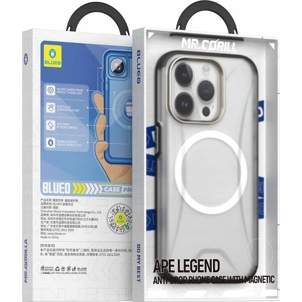 Blueo BLUEO APE Legend Anti-Drop Phone Case - Apple iPhone 15 Pro Max czarny 13920114 5903396315381