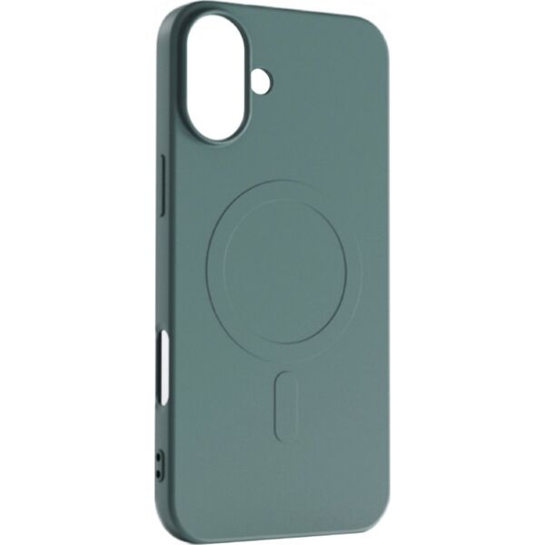 Hurtel Etui Liquid Silicone Case MagSafe na iPhone 16 - ciemnozielone 13921429 5907769363429