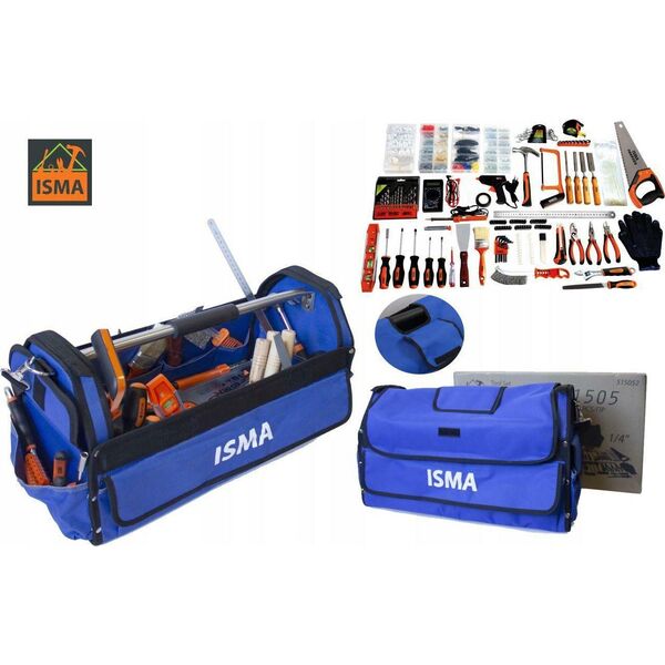 Zestaw narzędzi Isma ZESTAW NARZĘDZI 1505el.  W TORBIE TRANSPORTOWEJ /ISMA 13950045 4631142240892
