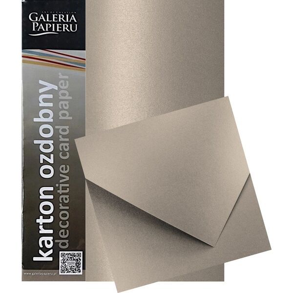 GALERIA PAPIERU Karton ozdobny Galeria Papieru A4/250g Pearl stalowosrebrny (20) 13950618 5903069008640