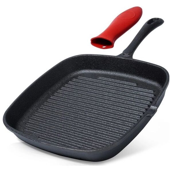 Patelnia Vilde PATELNIA GRILLOWA ŻELIWNA 24cm Z SILIKONOWĄ NAKŁADKĄ CAST LINE 199044 13973030 5904316471828