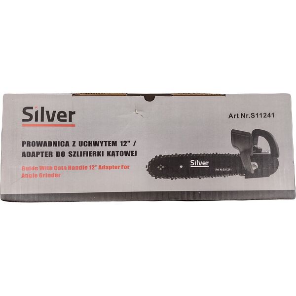 Silver ATTACHMENT FOR ANGLE GRINDER GUIDE GUIDE WITH HANDLE 12" /SILVER 13983867 5907589367775