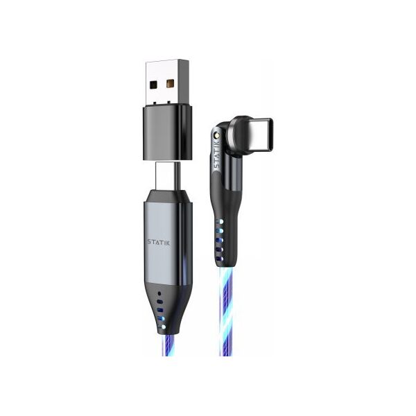 Kabel USB STATIK Statik PowerPivot GloBright Pro - kabel USB-C - USB-C 1m, z podświetleniem LED 14011277 810024056453