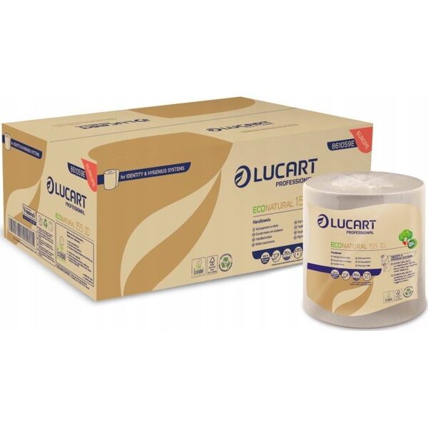 Karen Lucart 155 ID - Ręcznik w roli, 2 warstwy, 155 m, celuloza Fiberpack - 6 rolek 14032454 8005892345088