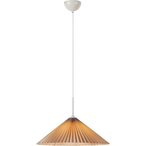 Lampa wisząca Markslojd Markslojd Plisado 108710 lampa wisząca zwis 1x40W E27 beżowa/biała 14049526 7330024611719