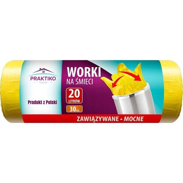 Praktiko Worki na śmieci wiązane 20 L 30 szt. 14055933 5906395579624