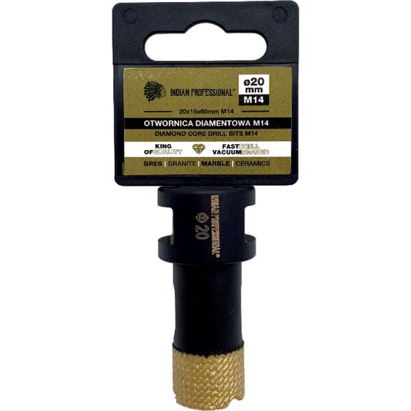 INDIAN PROFESSIONAL KORONA DIAMENTOWA M14  20mm WIERCENIE NA SUCHO /INDIAN PROFESSIONAL 14068634 5904844524577