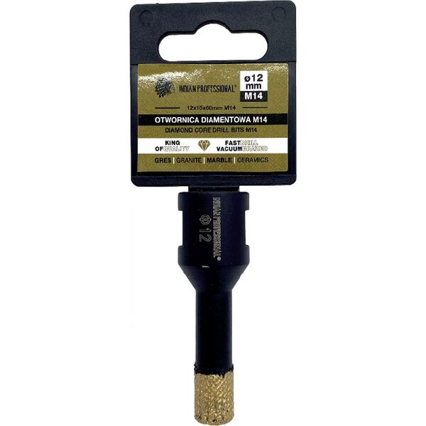 INDIAN PROFESSIONAL KORONA DIAMENTOWA M14  12mm WIERCENIE NA SUCHO /INDIAN PROFESSIONAL 14068640 5904844524546