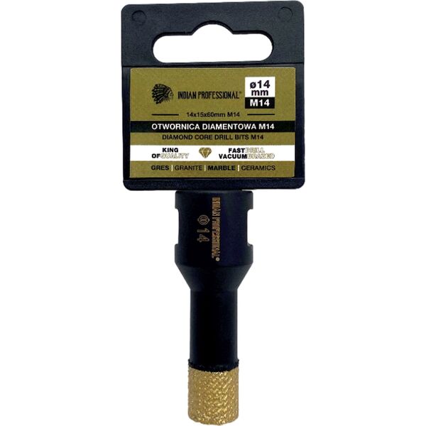 INDIAN PROFESSIONAL KORONA DIAMENTOWA M14  14mm WIERCENIE NA SUCHO /INDIAN PROFESSIONAL 14068644 5904844524553