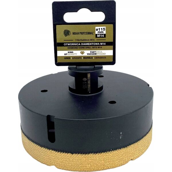 INDIAN PROFESSIONAL KORONA DIAMENTOWA M14 115mm WIERCENIE NA SUCHO /INDIAN PROFESSIONAL 14068647 5904844524690
