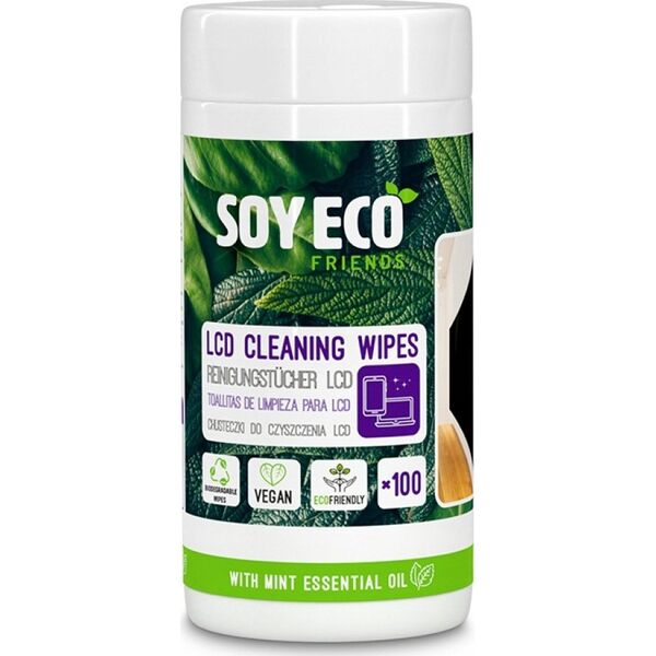 Ściereczki do czyszczenia ekranów SOYECO, Eco, wilgotne, 100 szt. 14080033 5900488998132