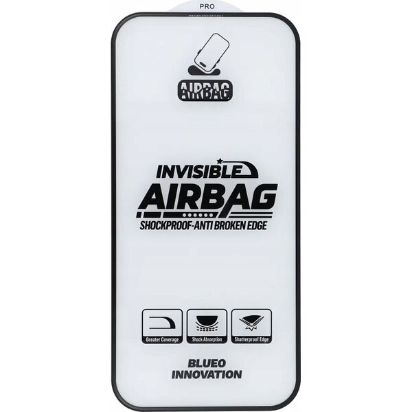 Blueo Szkło Hartowane 5D Mr. Monkey Glass - Apple iPhone 16 Pro czarny (Airbag Anti-broken) 14116803 5903396317187
