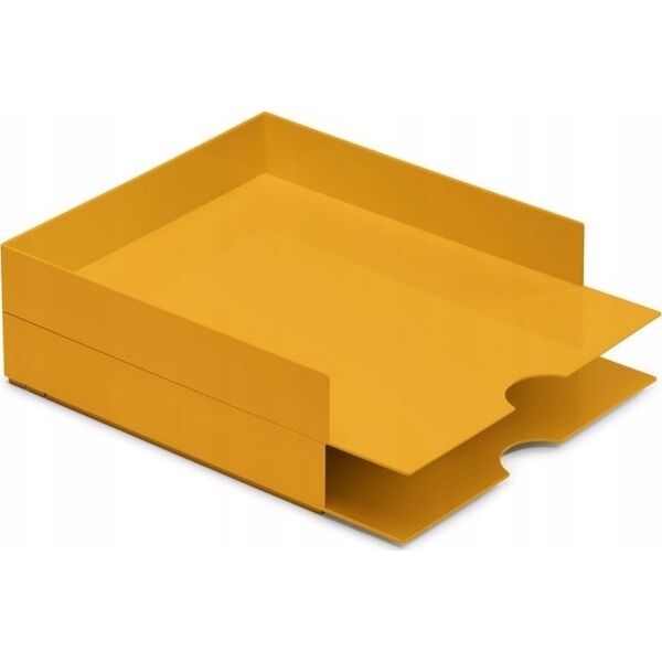 Moxom Zestaw pojemników MOXOM Modular Letter Tray, 320x260x60mm, 2 szt., żółty 14133447 5902541620035
