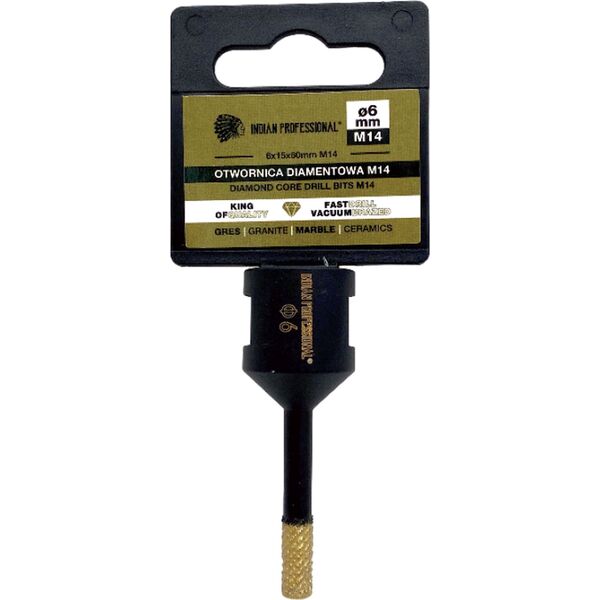 Montolit KORONA DIAMENTOWA M14   6mm WIERCENIE NA SUCHO /INDIAN PROFESSIONAL 14175090 5904844524515