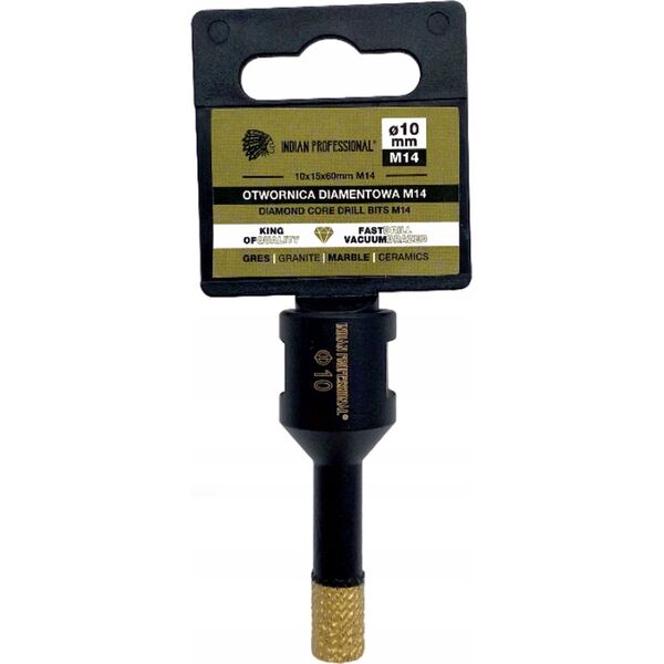 Montolit KORONA DIAMENTOWA M14  10mm WIERCENIE NA SUCHO /INDIAN PROFESSIONAL 14175091 5904844524539