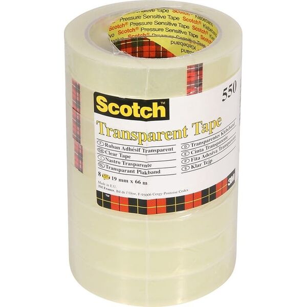 Scotch Taśma biurowa Scotch 550 19mm/66m transparentna (8) 14196155 3134375261708