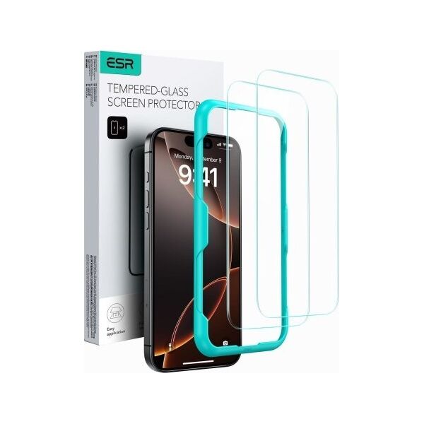 ESR Szkło hartowane ESR Tempered Glass 2-PACK na iPhone 16 - przezroczyste 14202285 4894240235935