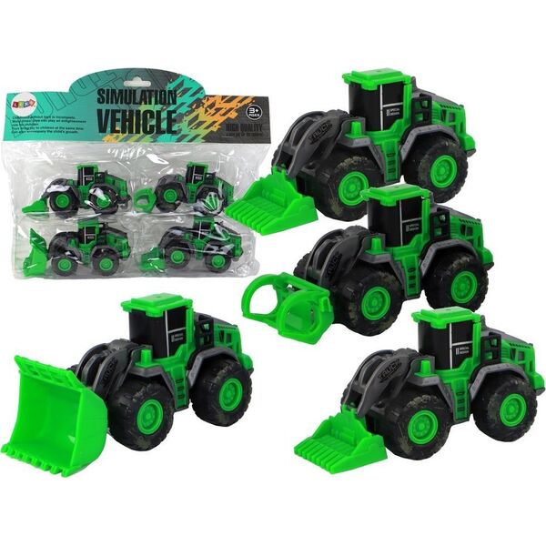 LeanToys Zestaw Pojazdów Farmerskich Zielone Traktory 4 Ele LEAN Toys 14204684 5905515357906