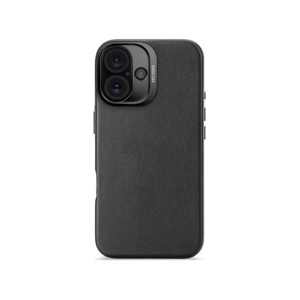 Decoded Decoded Leather Backcover - skórzana obudowa ochronna do iPhone 16 kompatybilna z MagSafe (black) 14265484 8721145001142