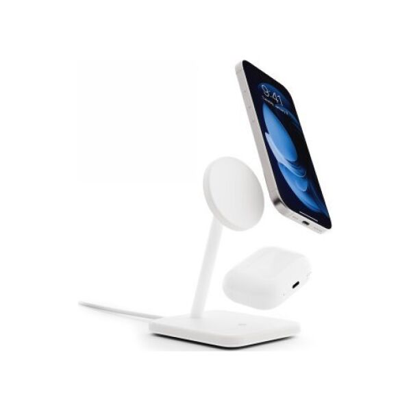 Ładowarka Twelve South Twelve South HiRise 2 Deluxe - stojąca ładowarka bezprzewodowa Qi2 do dwóch urządzeń kompatybilna z MagSafe (white) 14386107 811370025568