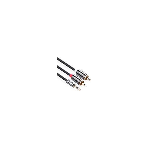 Kabel Ugreen Jack 3.5mm - RCA (Cinch) x2 3m czarny (10590)