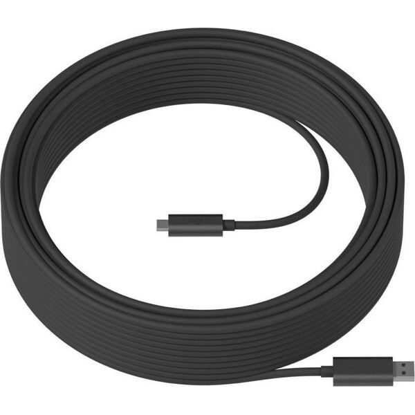 Kabel USB Logitech USB-A - USB-C 10 m Czarny (939-001799)