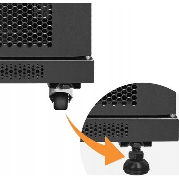Konica Minolta Szafa RACK Qoltec 19" | 15U | 600 x 600 x 855 | perforowane drzwi | stalowa obudowa