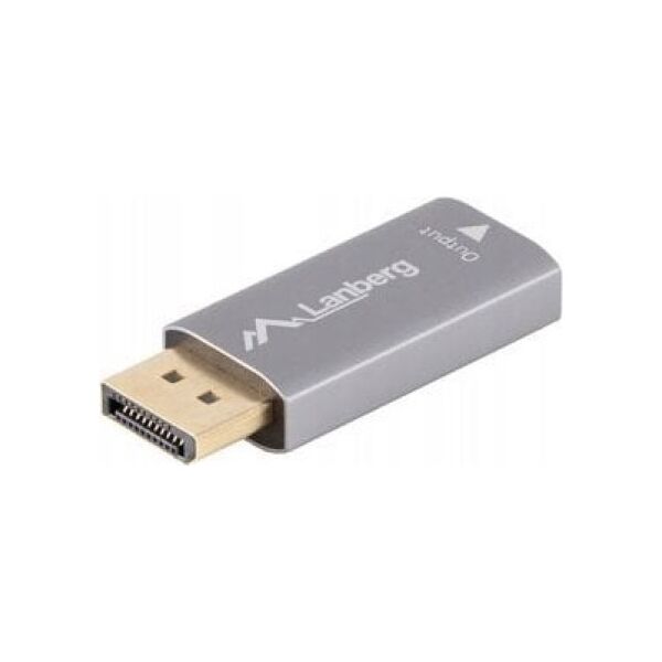Adapter AV Lanberg Adapter Lanberg Displayport (M) -> HDMI (F) 4K srebrny