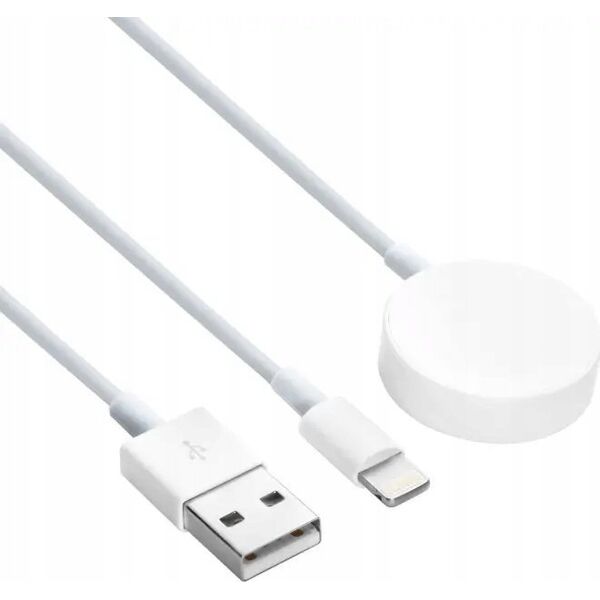 Akyga AKYGA AK-SW-43 USB Charging cable for Apple Watch Ultra 2 Series 987654321 + Lightning plug 1m