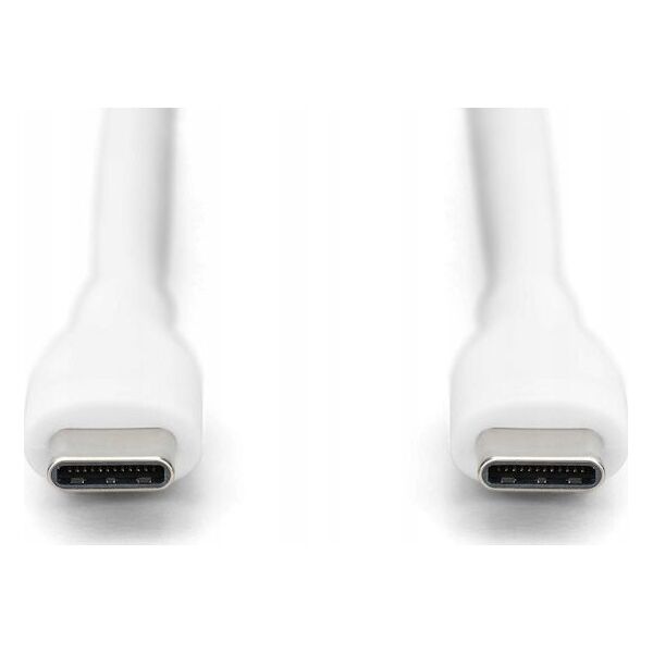 Kabel USB Digitus Digitus USB-C 2.0 (ST-ST) 1m Ladekabel Silikon 60W Weiß