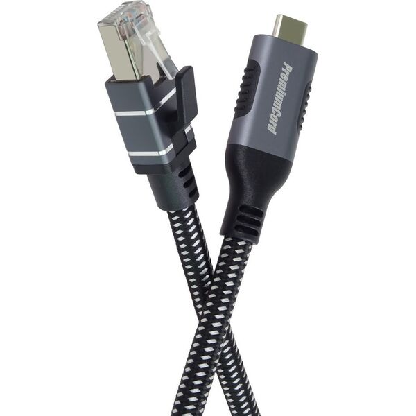 PremiumCord PremiumCord Ethernetový kabel USB-C na LAN RJ45 10/100/1000, 1m