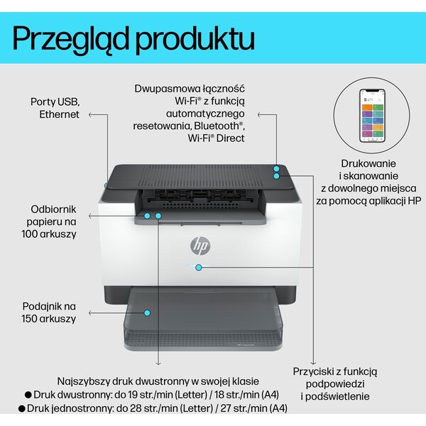 Drukarka laserowa HP Drukarka LaserJet M207dw 8J9K9F