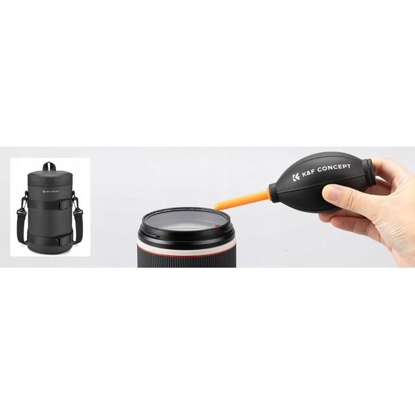 Pokrowiec Kf Pokrowiec Futerał Etui na Obiektyw Lens Wodoodporny 25 x 13,5 cm Gruszka KF / Rozmiar XL /KF13.203
