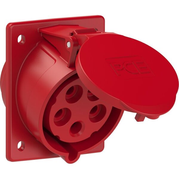 PCE Gniazdo tablicowe skośne 32A 400V 3P+Z+N 87x97mm IP44 13425611 9003399054457