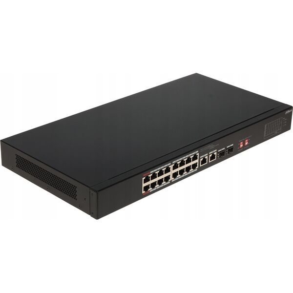 Switch Dahua Technology Switch niezarządzalny Dahua S3218-16ET-135 16x10/100M 2x10/100/1000M PoE 2xSFP Combo